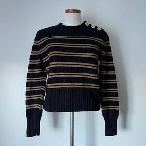 BA&SH striped Lady pullover size 1 preowned black and gold